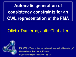 Automatic Generation of Consistency Constraints for an OWL Representation of the FMA