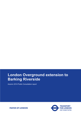London Overground Extension to Barking Riverside