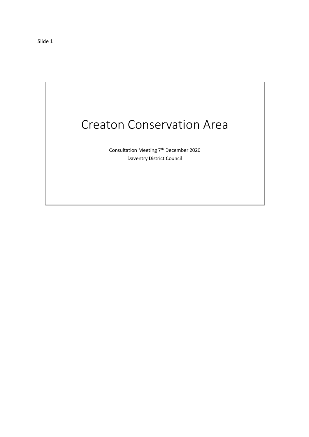 Creaton Conservation Area