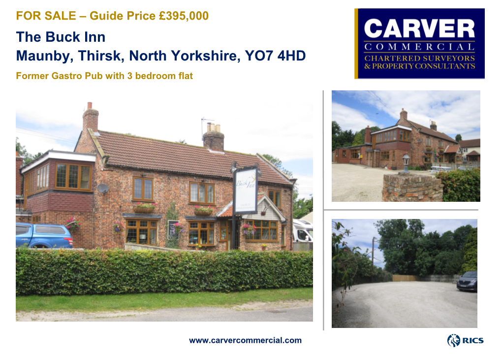 The Buck Inn Maunby, Thirsk, North Yorkshire, YO7 4HD