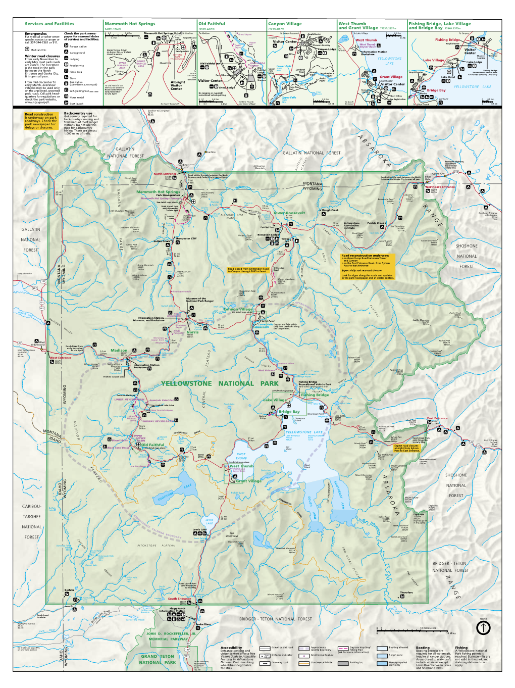 PDF Format Map of Yellowstone National Park - DocsLib