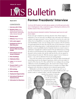 IMS Bulletin, March 2010