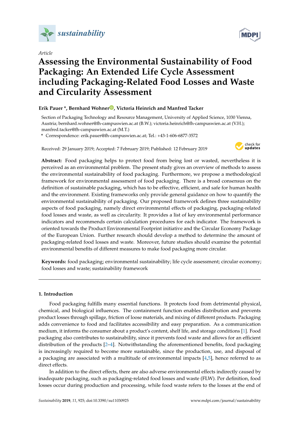 Assessing the Environmental Sustainability of Food