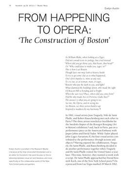FROM HAPPENING to OPERA: ‘The Construction of Boston’