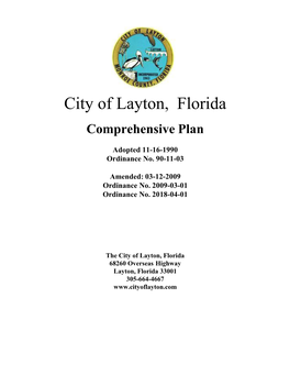 City of Layton, Florida Comprehensive Plan