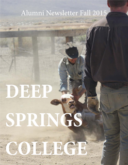 Alumni Newsletter Fall 2015 Deep Springs College