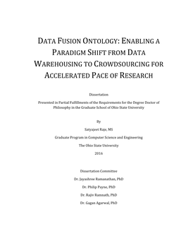 Data Fusion Ontology: Enabling a Paradigm Shift from Data Warehousing to Crowdsourcing For