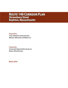 Route 140 Corridor Study and Plan.3 General