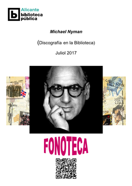 Michael Nyman (Discografía En La Biblioteca) Juliol 2017