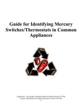 Guide for Identifying Mercury Switches/Thermostats in Common Appliances