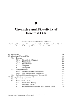 Chemistry and Bioactivity of Essential Oils