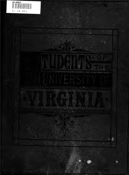 Students of the University of Virginia. a Semi-Centennial Catalogue With