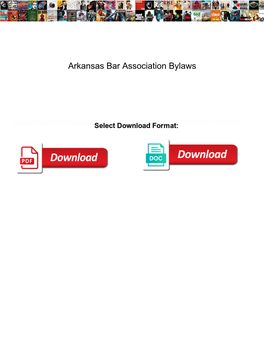 Arkansas Bar Association Bylaws