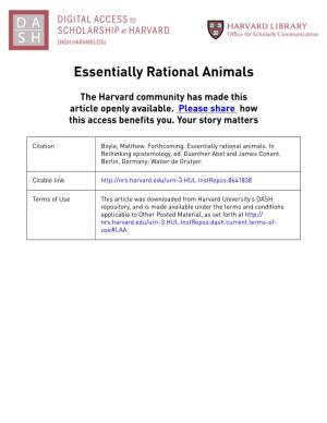 Essentially Rational Animals