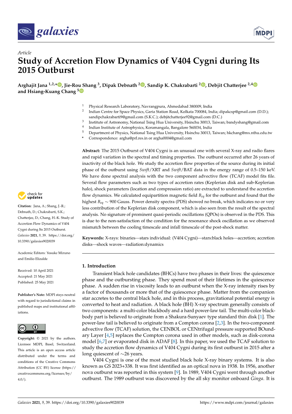 Study of Accretion Flow Dynamics of V404 Cygni During Its 2015 Outburst