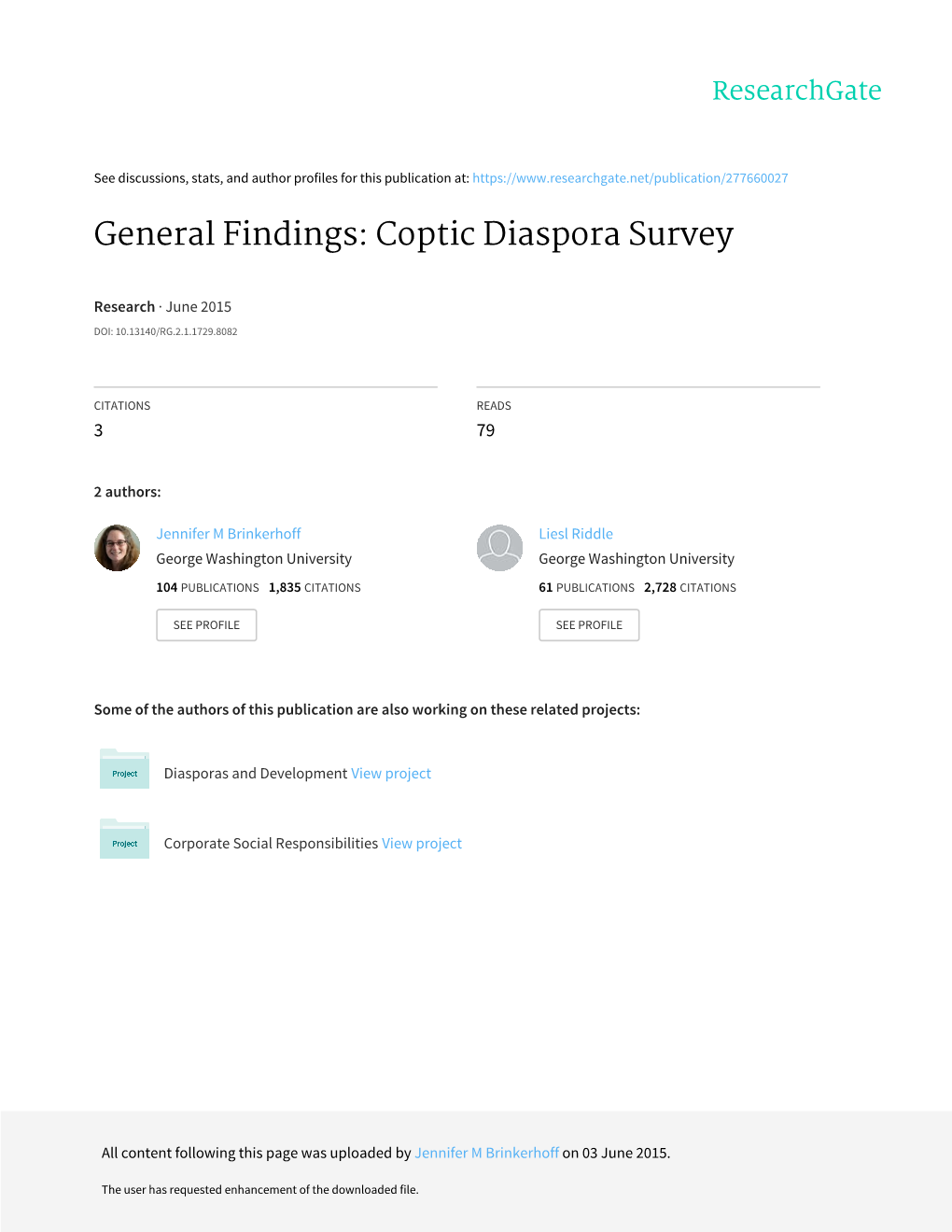 Coptic Diaspora Survey