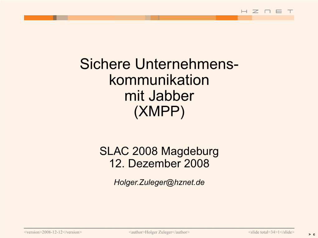 Kommunikation Mit Jabber (XMPP)