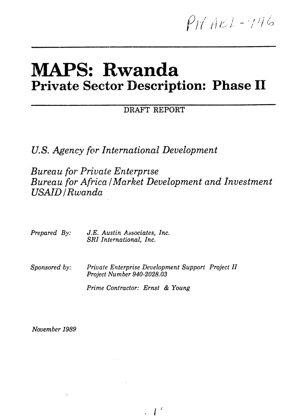 Rwanda Private Sector Description: Phase II