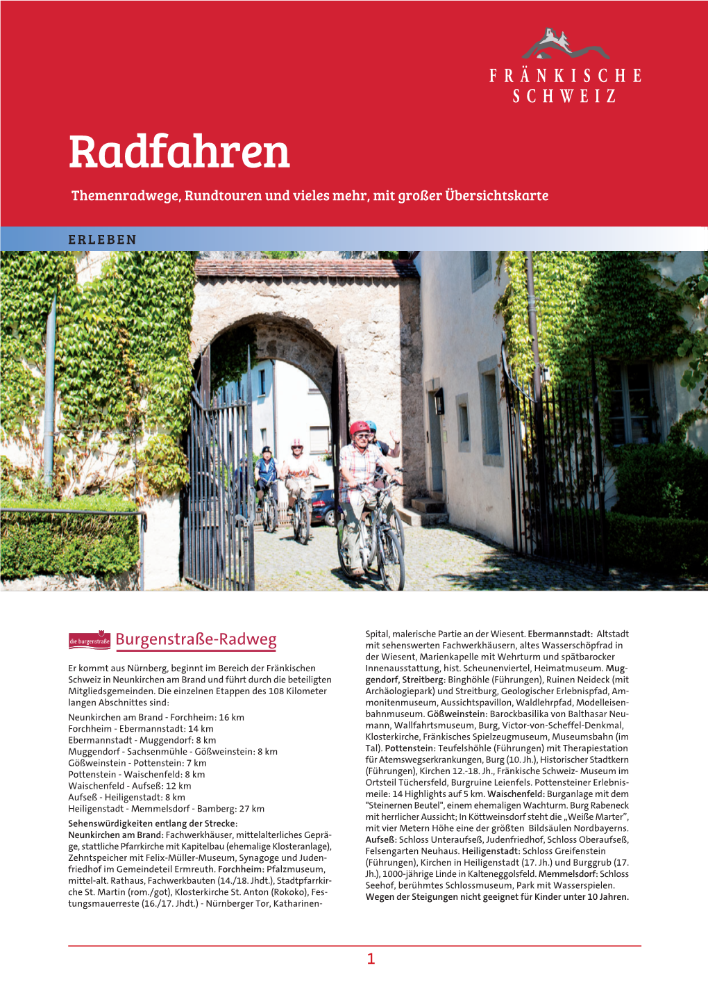 Radfahren Themenradwege, Rundtouren Und Vieles Mehr, Mit Großer Übersichtskarte