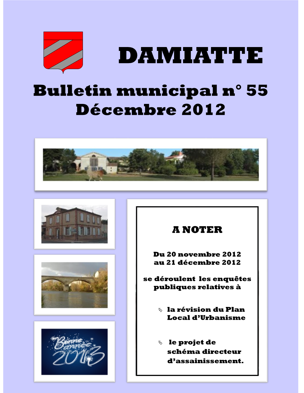 Bulletin Municipal Décembre 2012 N°55