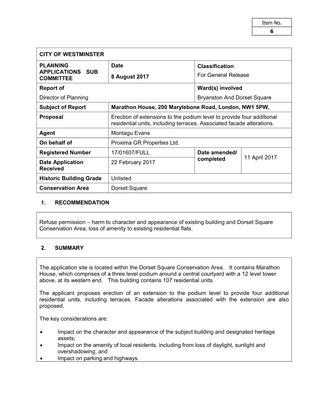 Marathon House, 200 Marylebone Road, London, NW1 5PW PDF 965