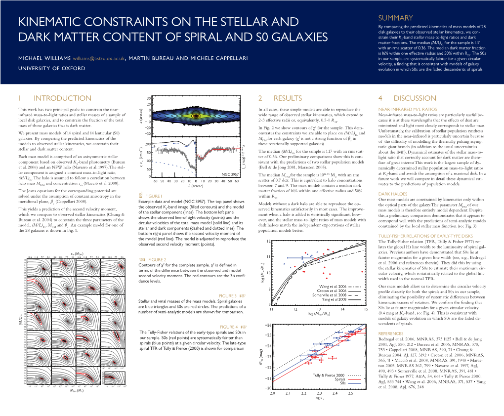 Kinematic Constraints on the Stellar and Dark Matter Content of Spiral