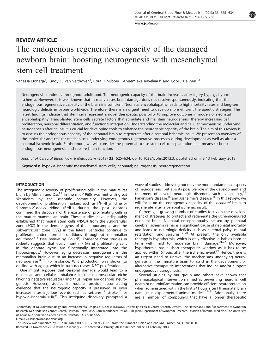 Boosting Neurogenesis with Mesenchymal Stem Cell Treatment