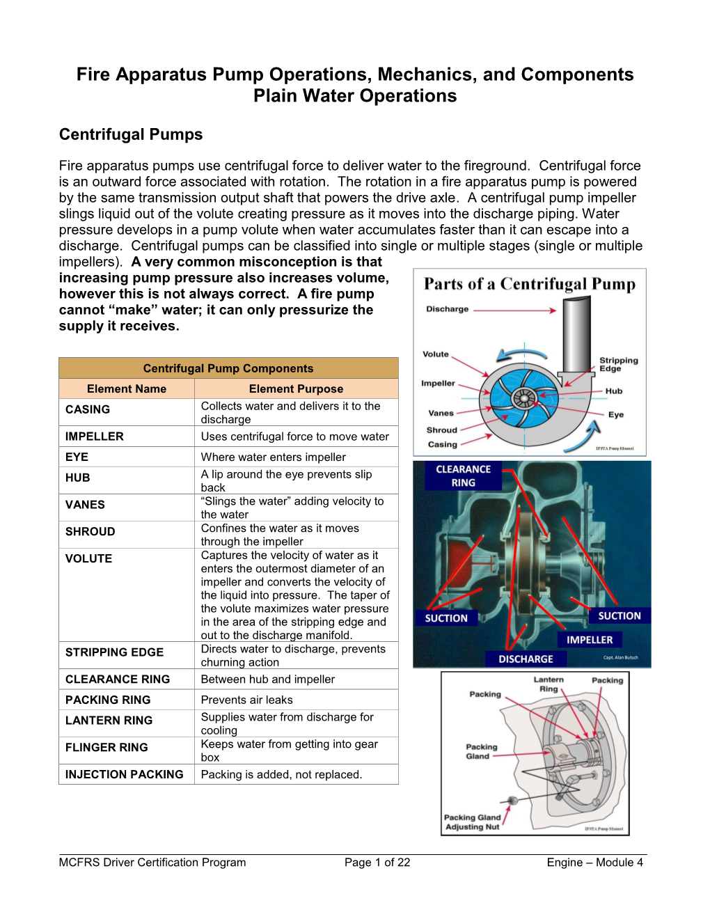 Fire Apparatus Pump Operations, Mechanics, and Components Plain Water Operations