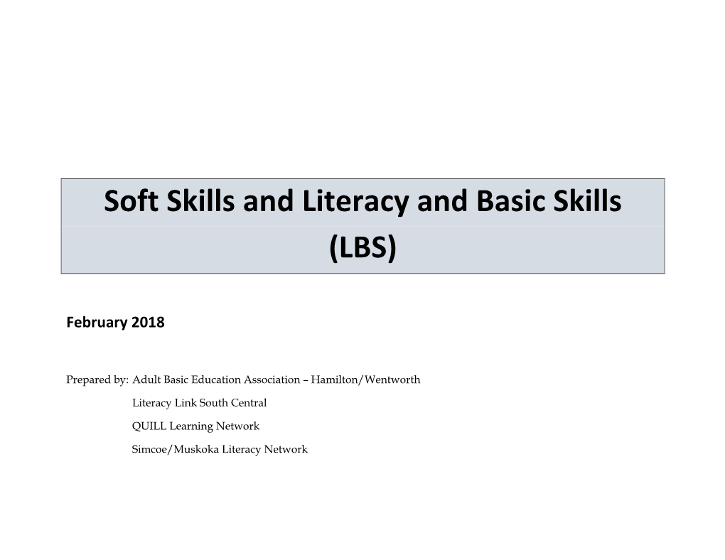 Soft Skills and Literacy and Basic Skills (LBS)