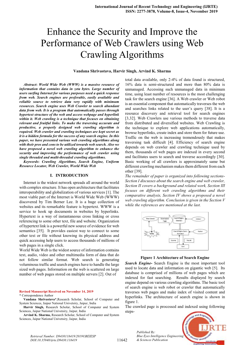 International Journal of Recent Technology and Engineering (IJRTE) ISSN: 2277-3878, Volume-8, Issue-4, November 2019