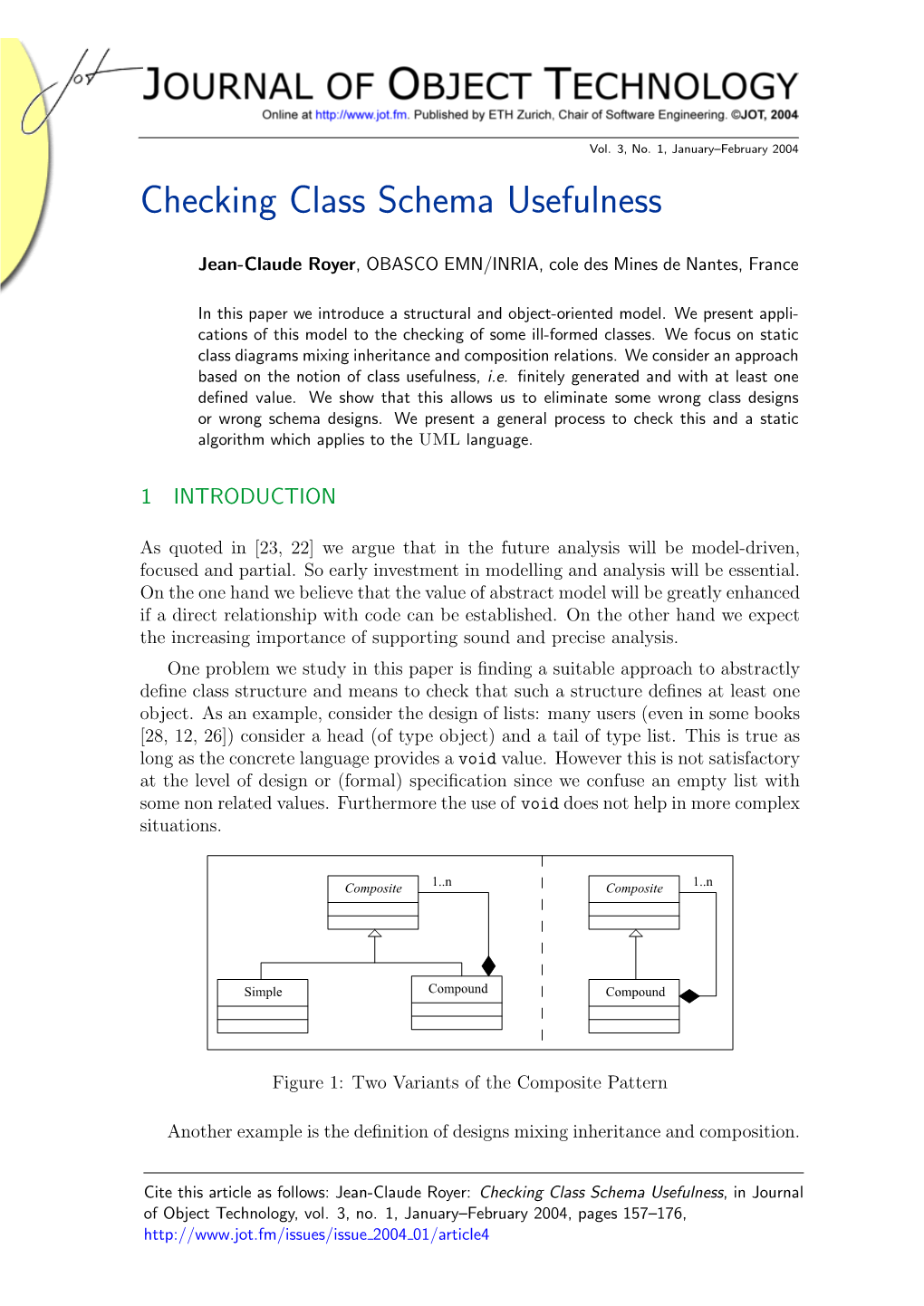 Checking Class Schema Usefulness