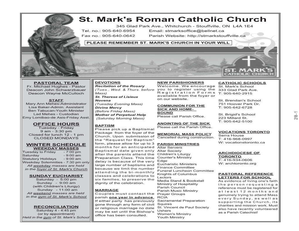 St. Mark's Roman Catholic Church