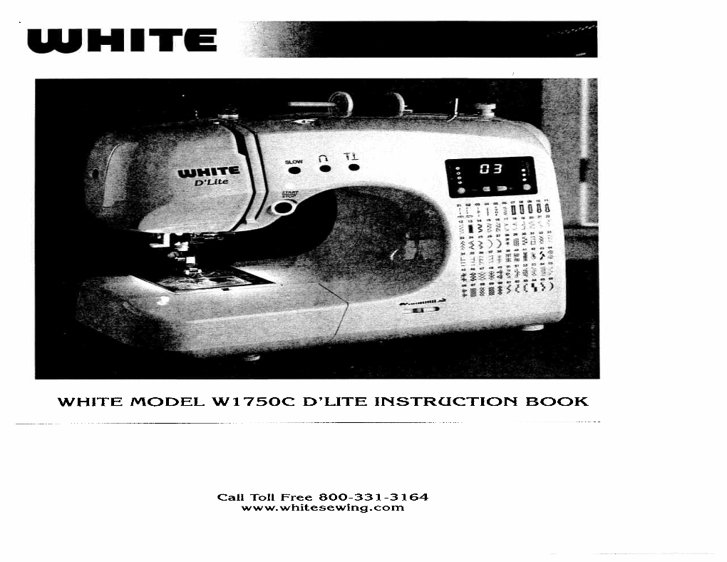 White Model W1750c D'lite Instruction Book