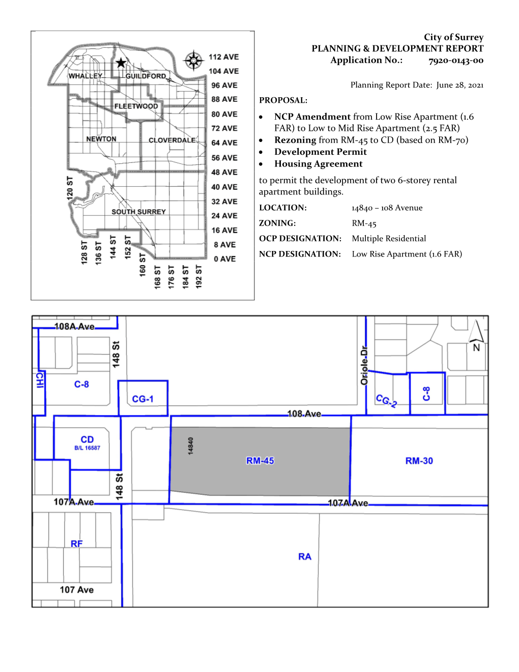 7920-0143-00 • NCP Amendment from Low Rise Apartment (1.6 FA