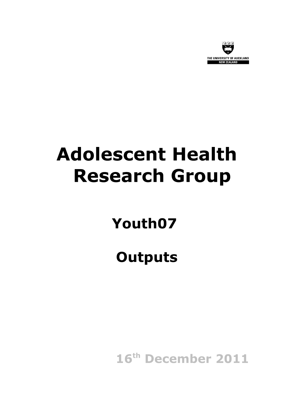 Adolescent Health Research Group