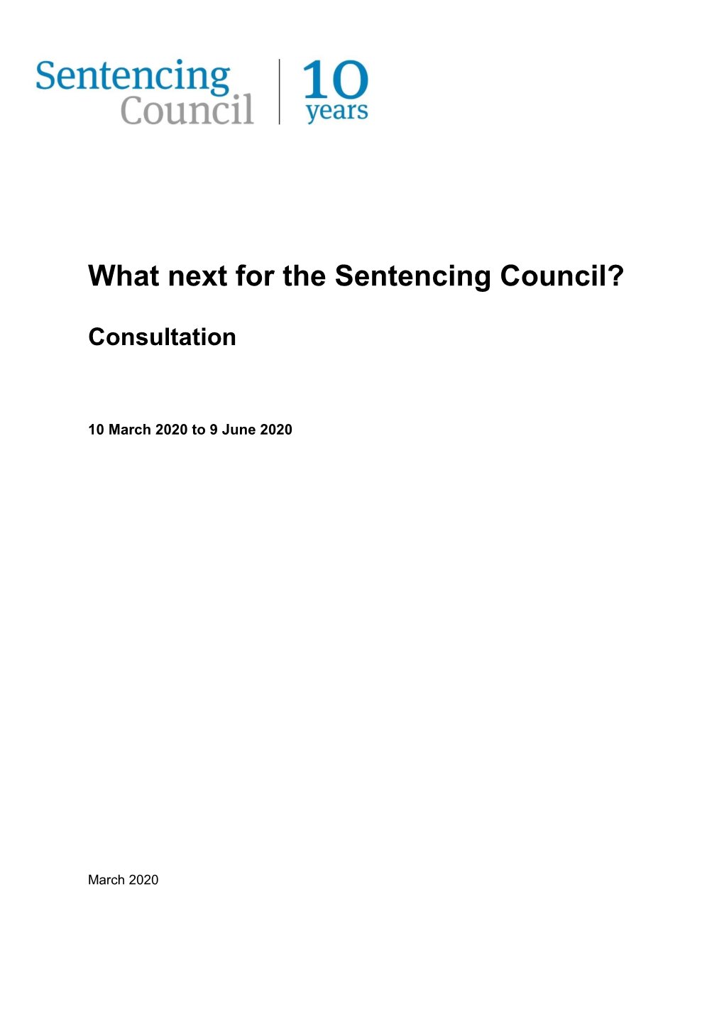 What Next for the Sentencing Council?