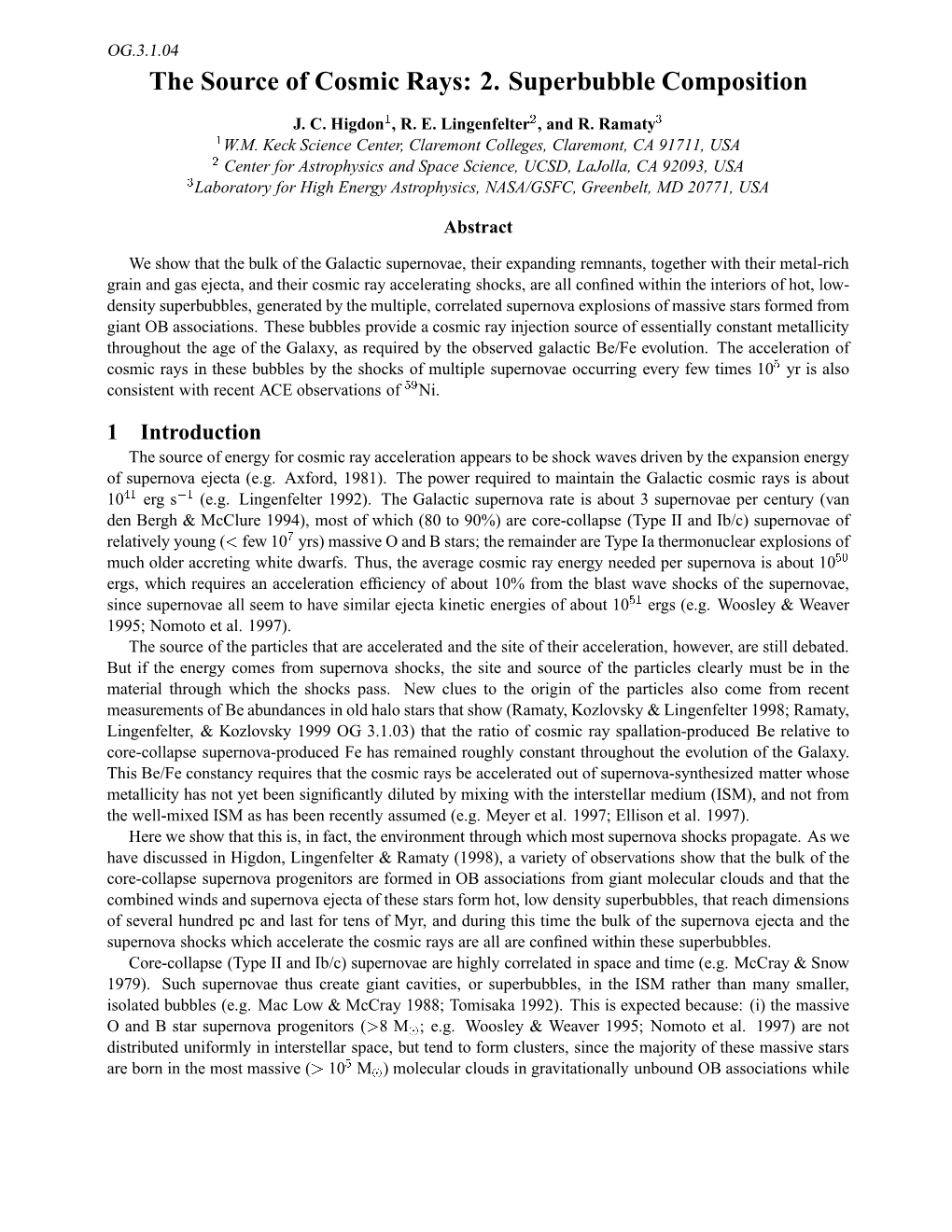 The Source of Cosmic Rays: 2. Superbubble Composition