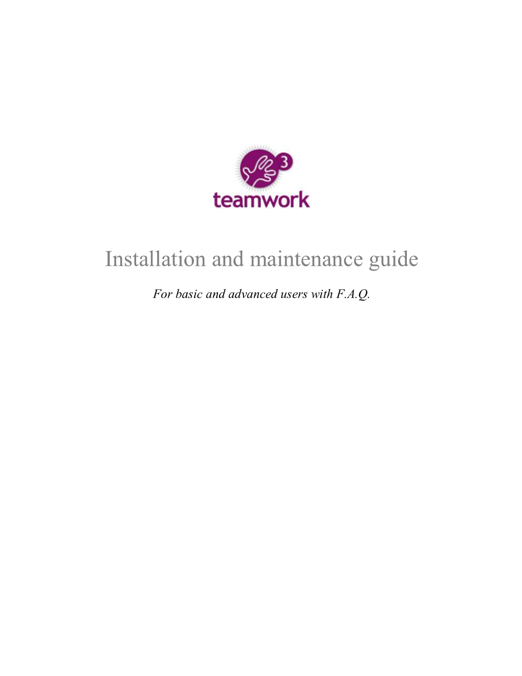 Installation and Maintenance Guide