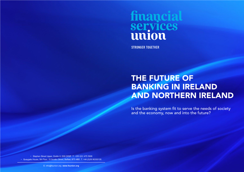 FSU Publishes Discussion Paper on Future of Banking in Ireland