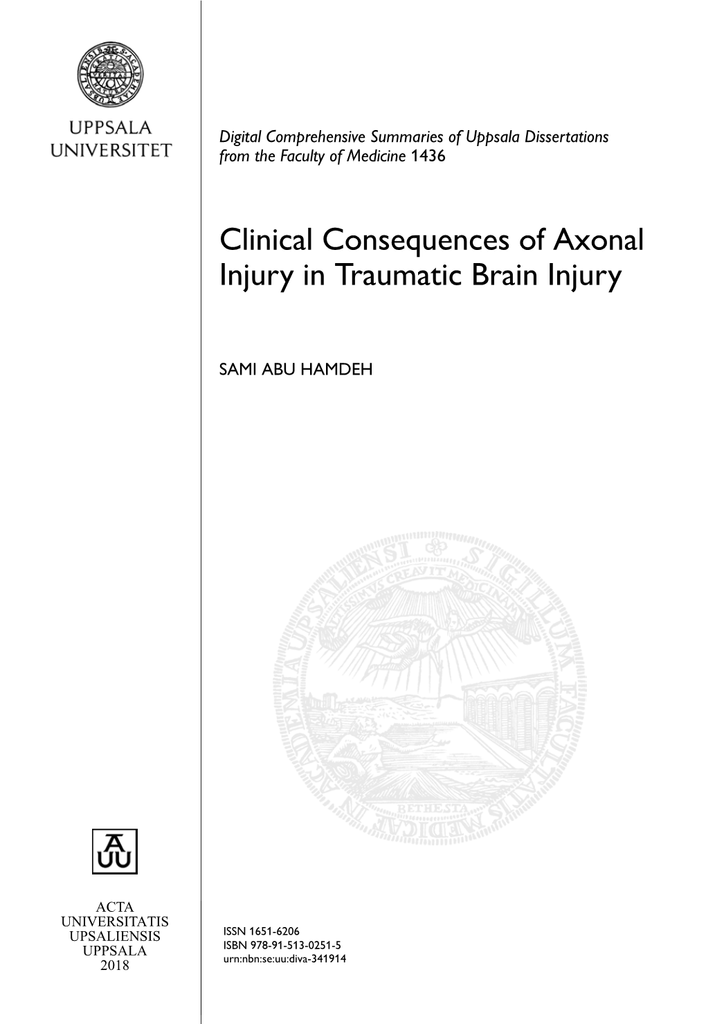 Clinical Consequences of Axonal Injury in Traumatic Brain Injury