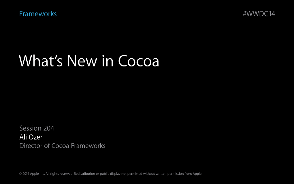 204 What's New in Cocoa 03 04 DF