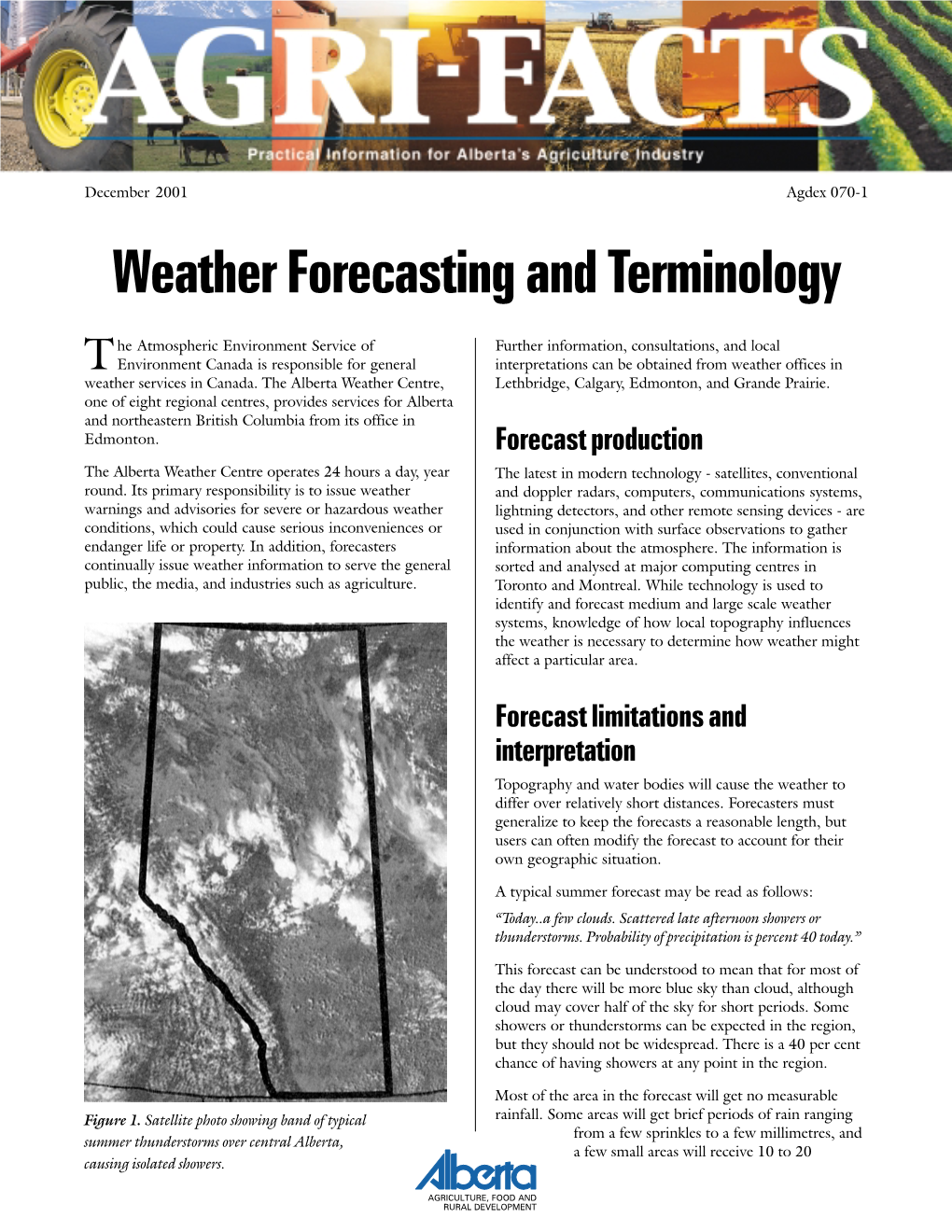 Weather Forecasting and Terminology