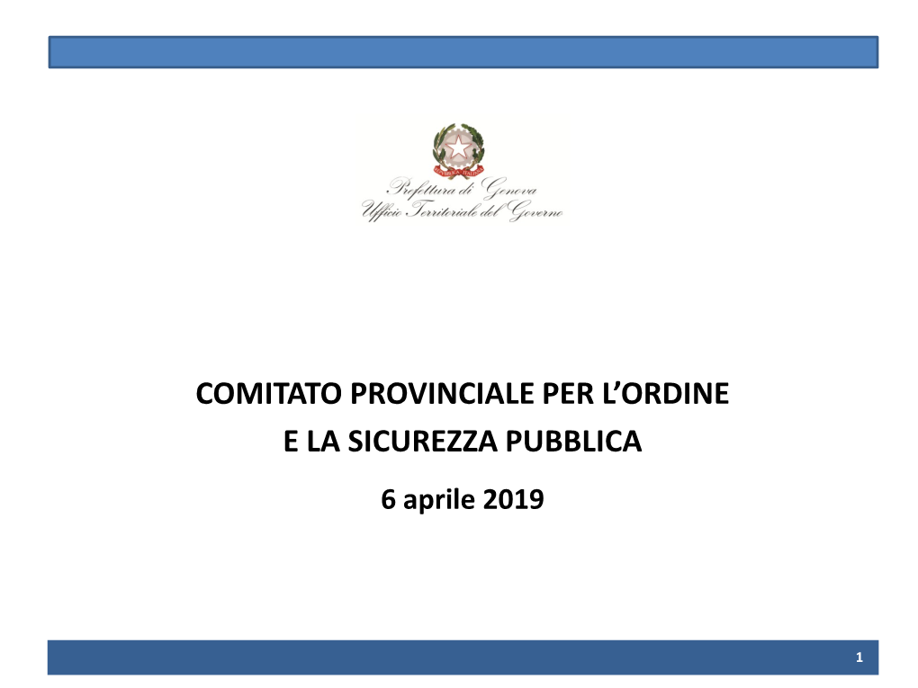 Comitato Provinciale Per L'ordine E La Sicurezza Pubblica