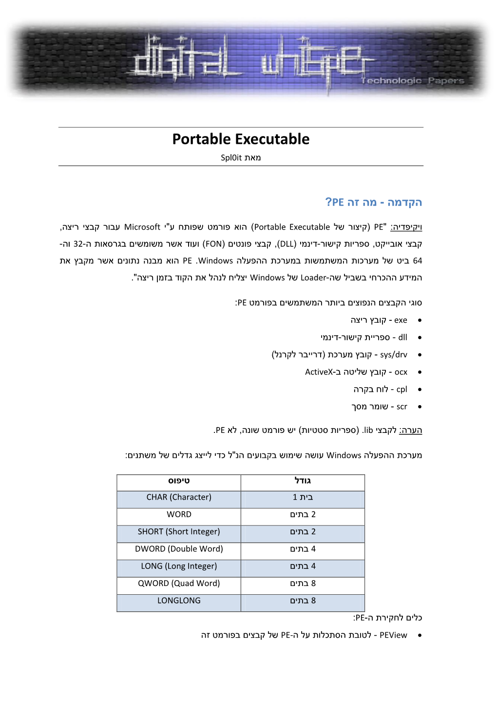 Portable Executable מאת Spl0it