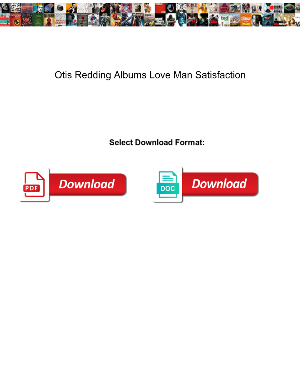 Otis Redding Albums Love Man Satisfaction