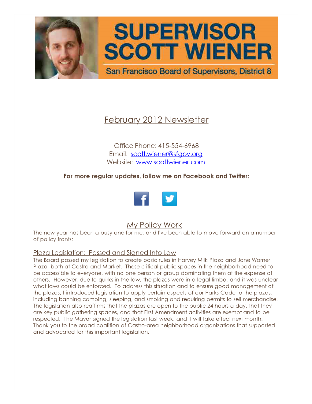 February 2012 Newsletter