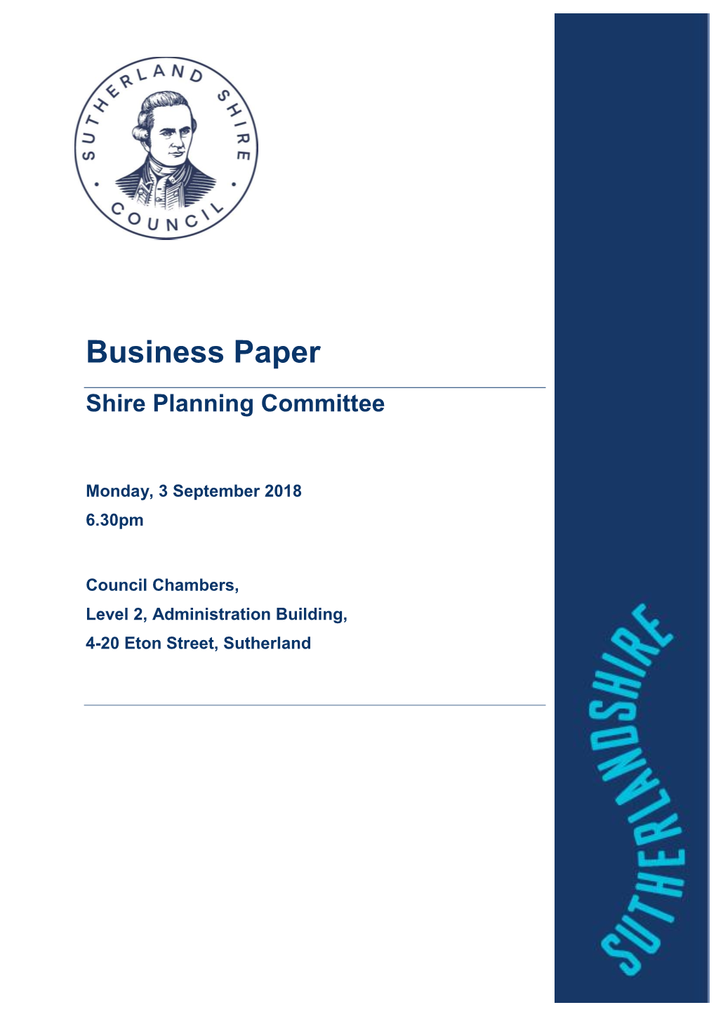 Agenda of Shire Planning Committee
