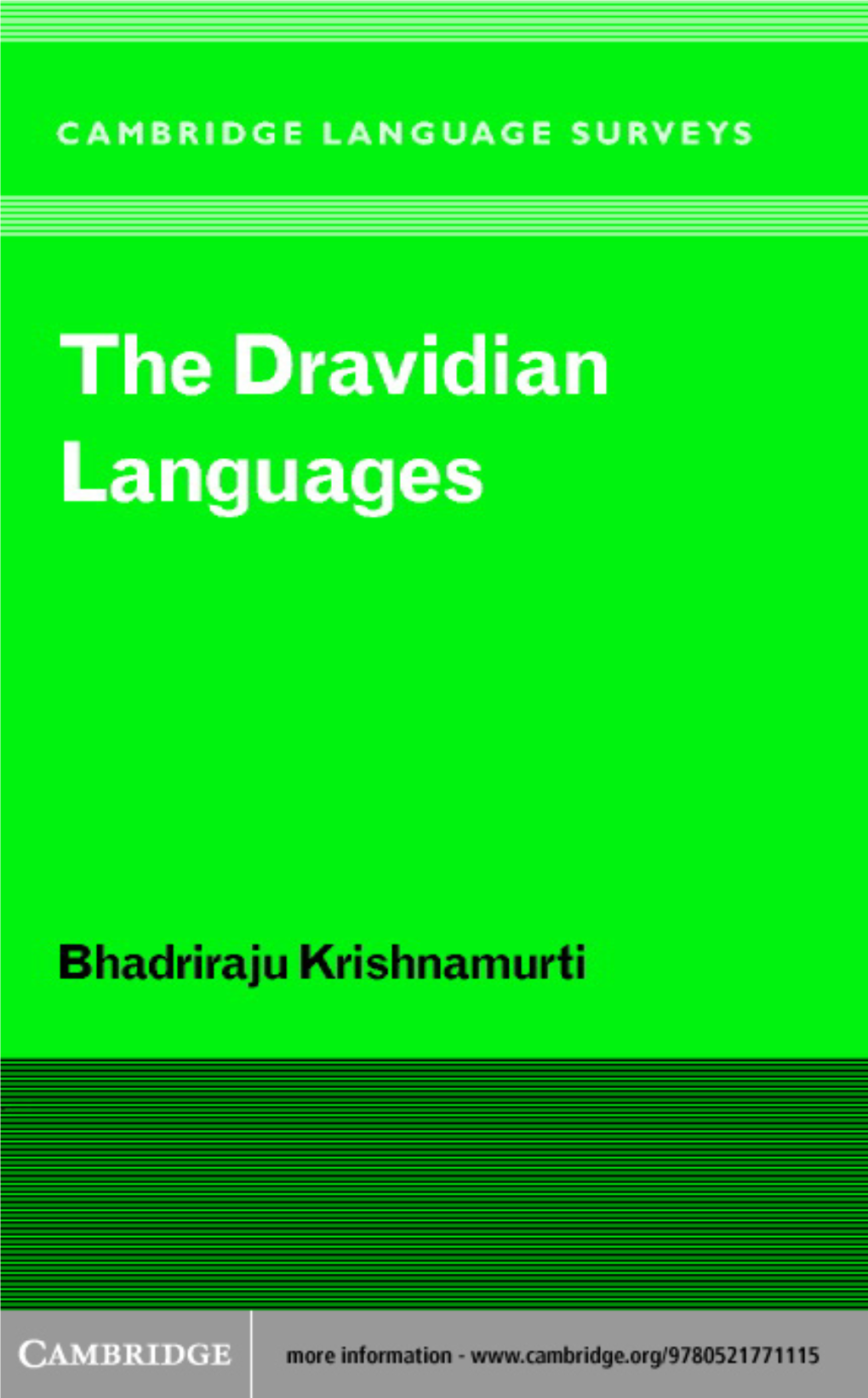 The Dravidian Languages