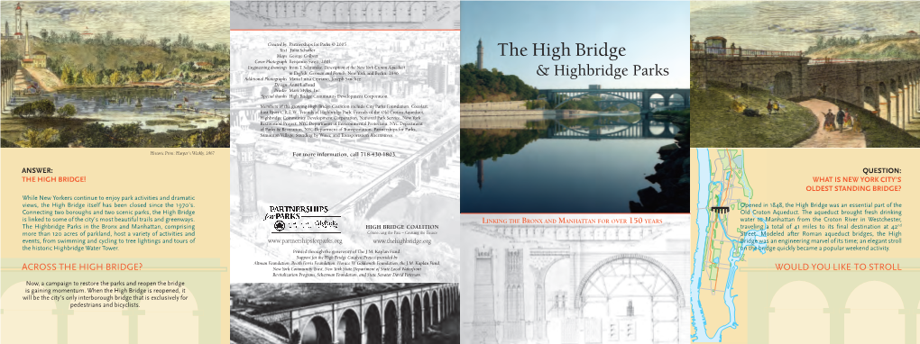 The High Bridge Cover Photograph Benjamin Swett, 2001 Engineering Drawings from T