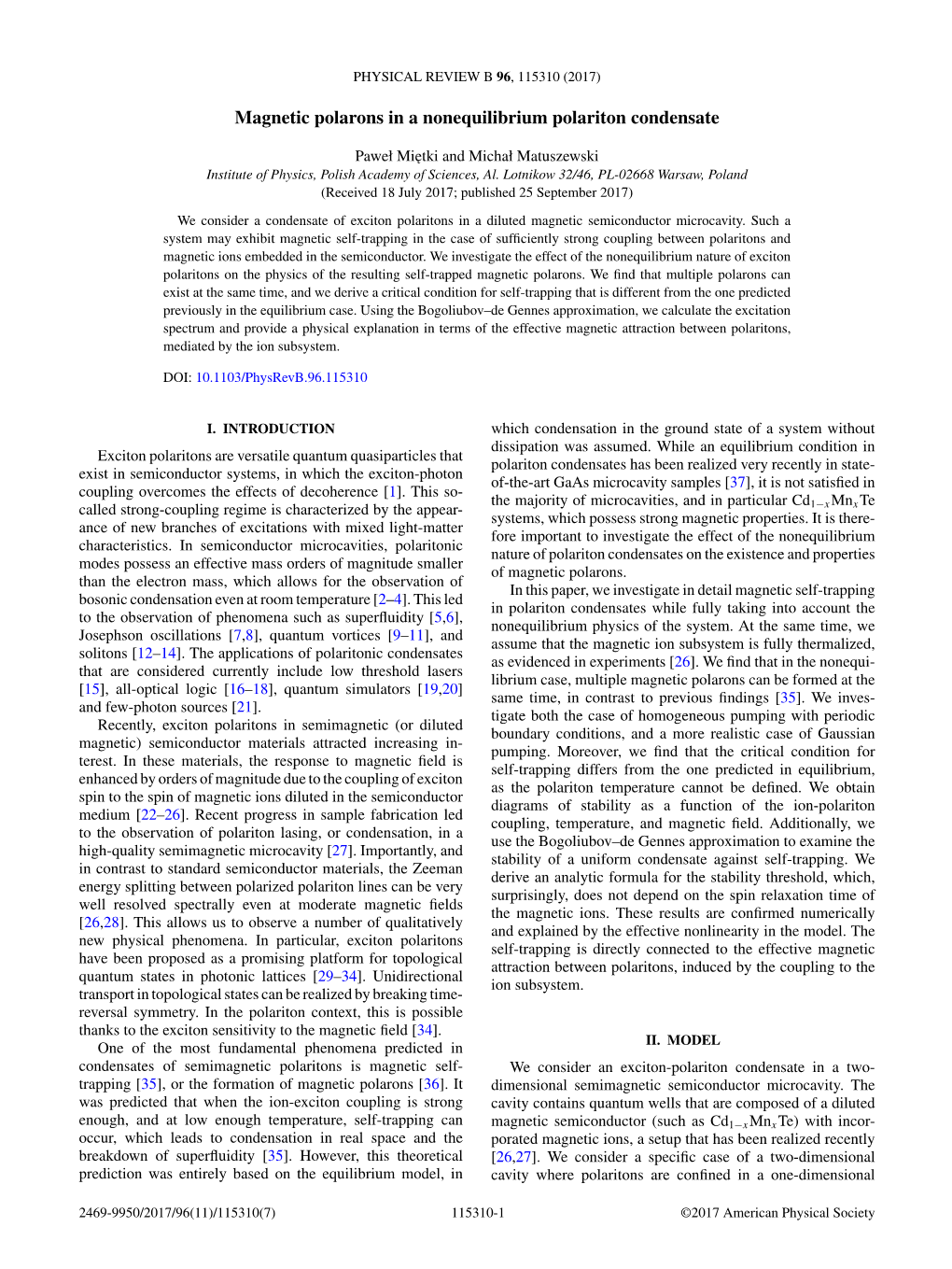 Magnetic Polarons in a Nonequilibrium Polariton Condensate